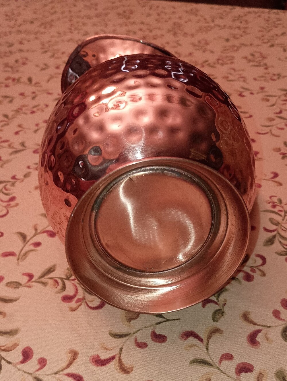 Hammered Copper Pitcher - Picture 2 of 5